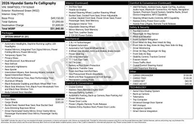 2026 Hyundai Santa Fe Calligraphy