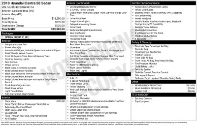 2019 Hyundai Elantra SE