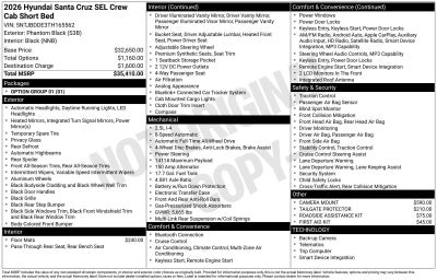 2026 Hyundai Santa Cruz SEL