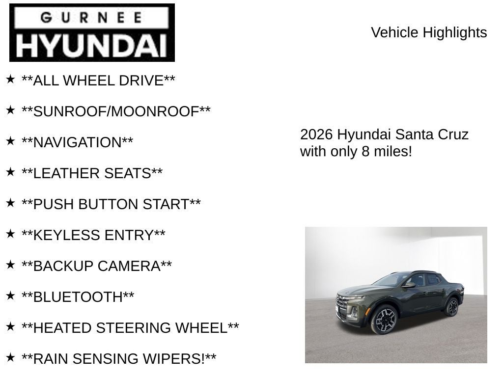 2026 Hyundai Santa Cruz Limited