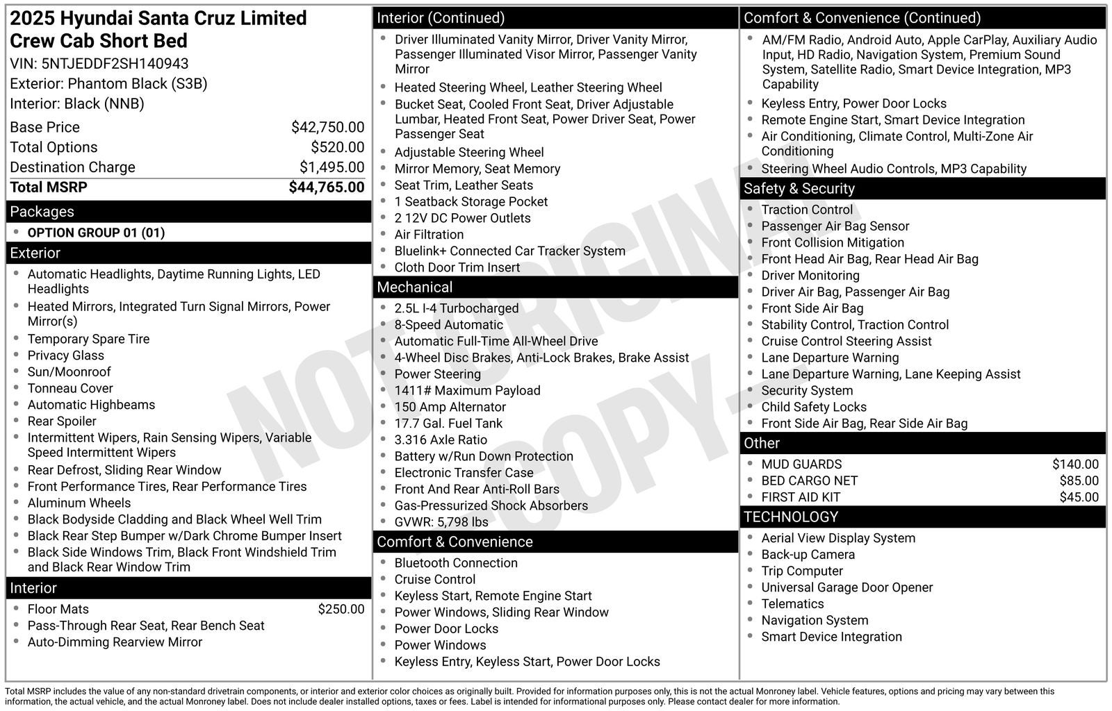 2025 Hyundai Santa Cruz Limited