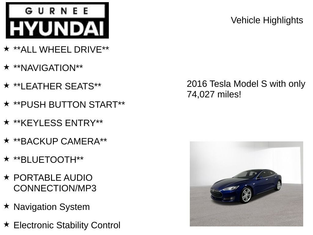 2016 Tesla Model S 85D