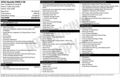 2026 Hyundai IONIQ 5 SE