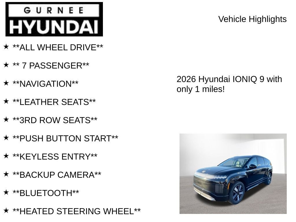 2026 Hyundai IONIQ 9 SEL