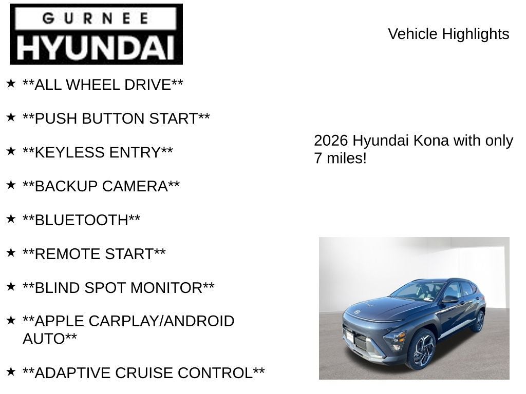 2026 Hyundai Kona SEL Premium