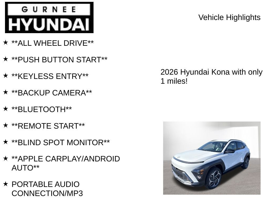 2026 Hyundai Kona SEL Premium
