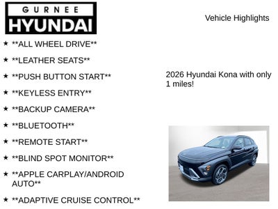 2026 Hyundai Kona SEL Premium