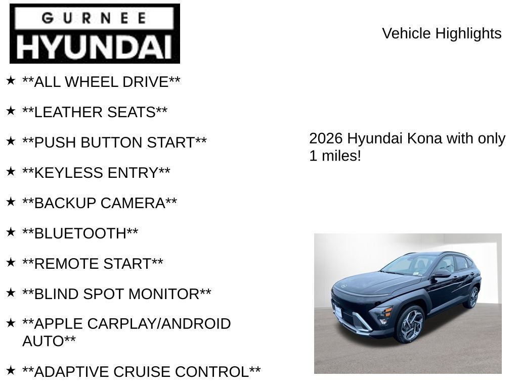 2026 Hyundai Kona SEL Premium