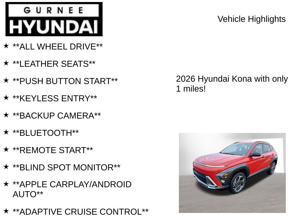 2026 Hyundai Kona SEL Premium
