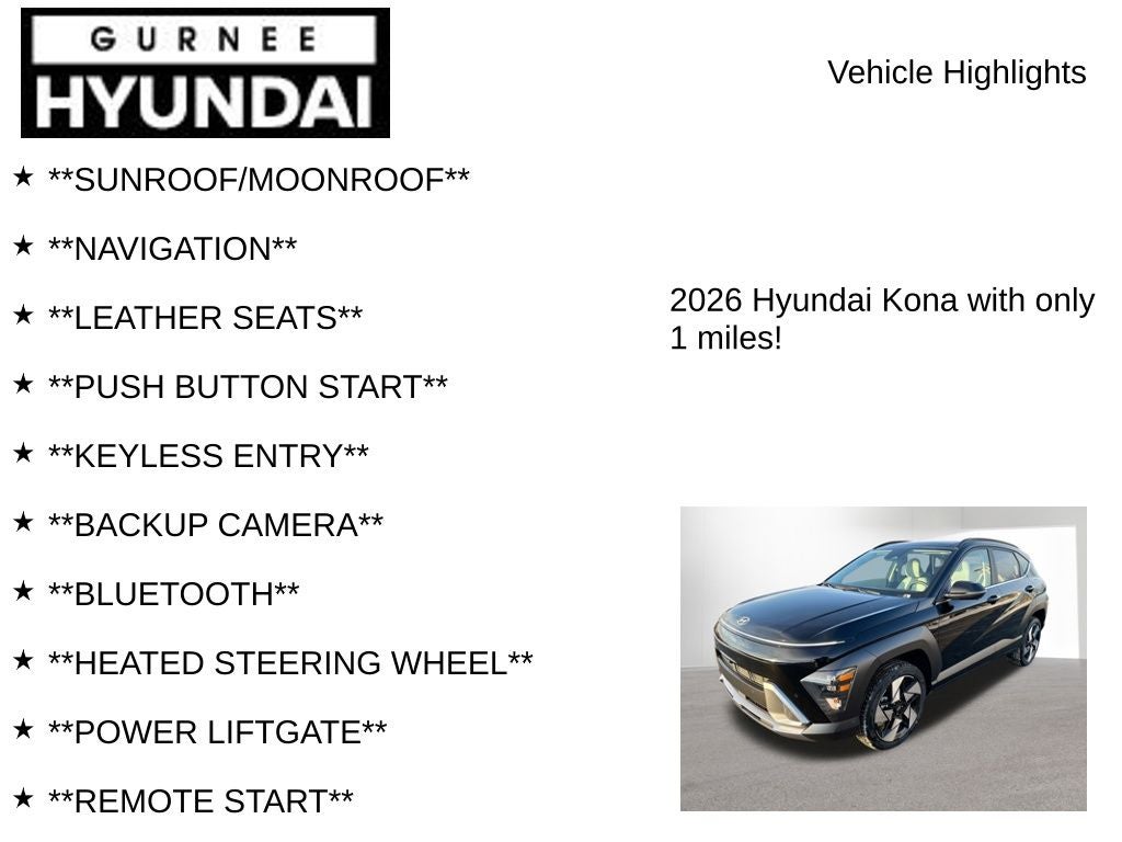 2026 Hyundai Kona Limited