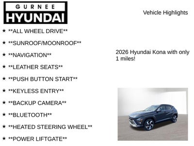 2026 Hyundai Kona Limited