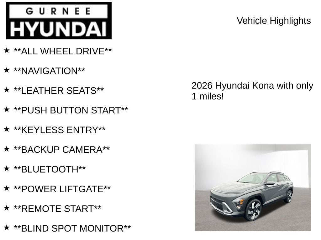 2026 Hyundai Kona Limited