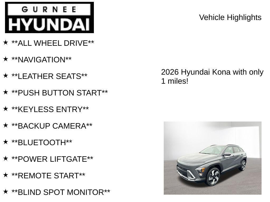 2026 Hyundai Kona Limited