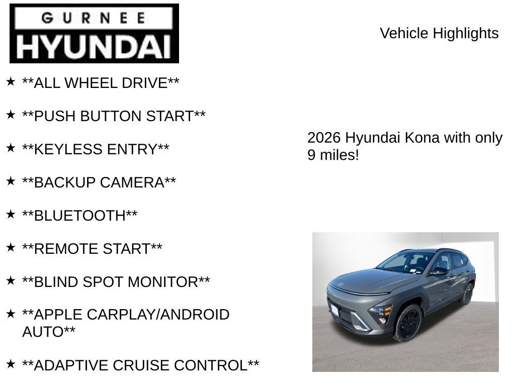 2026 Hyundai Kona SEL Sport