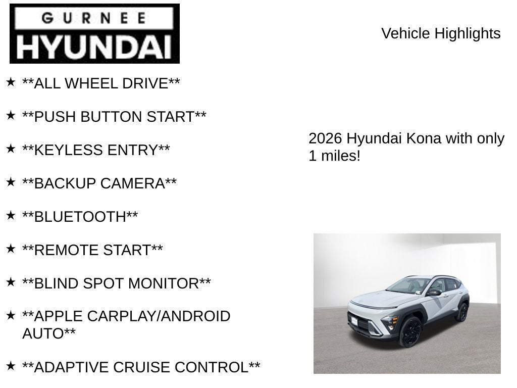 2026 Hyundai Kona SEL Sport