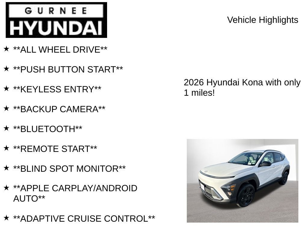 2026 Hyundai Kona SEL Sport