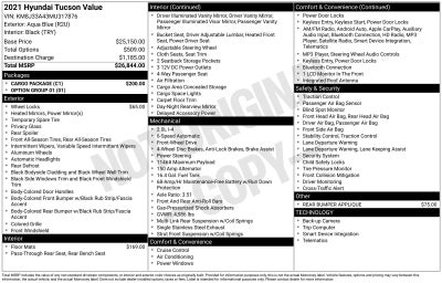 2021 Hyundai Tucson Value
