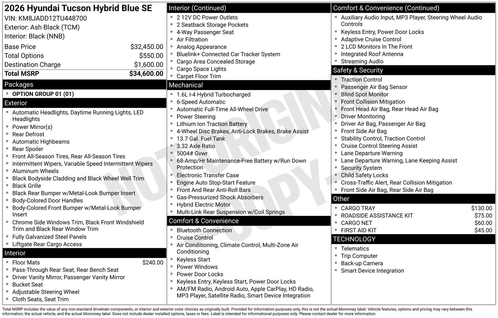 2026 Hyundai Tucson Hybrid Blue