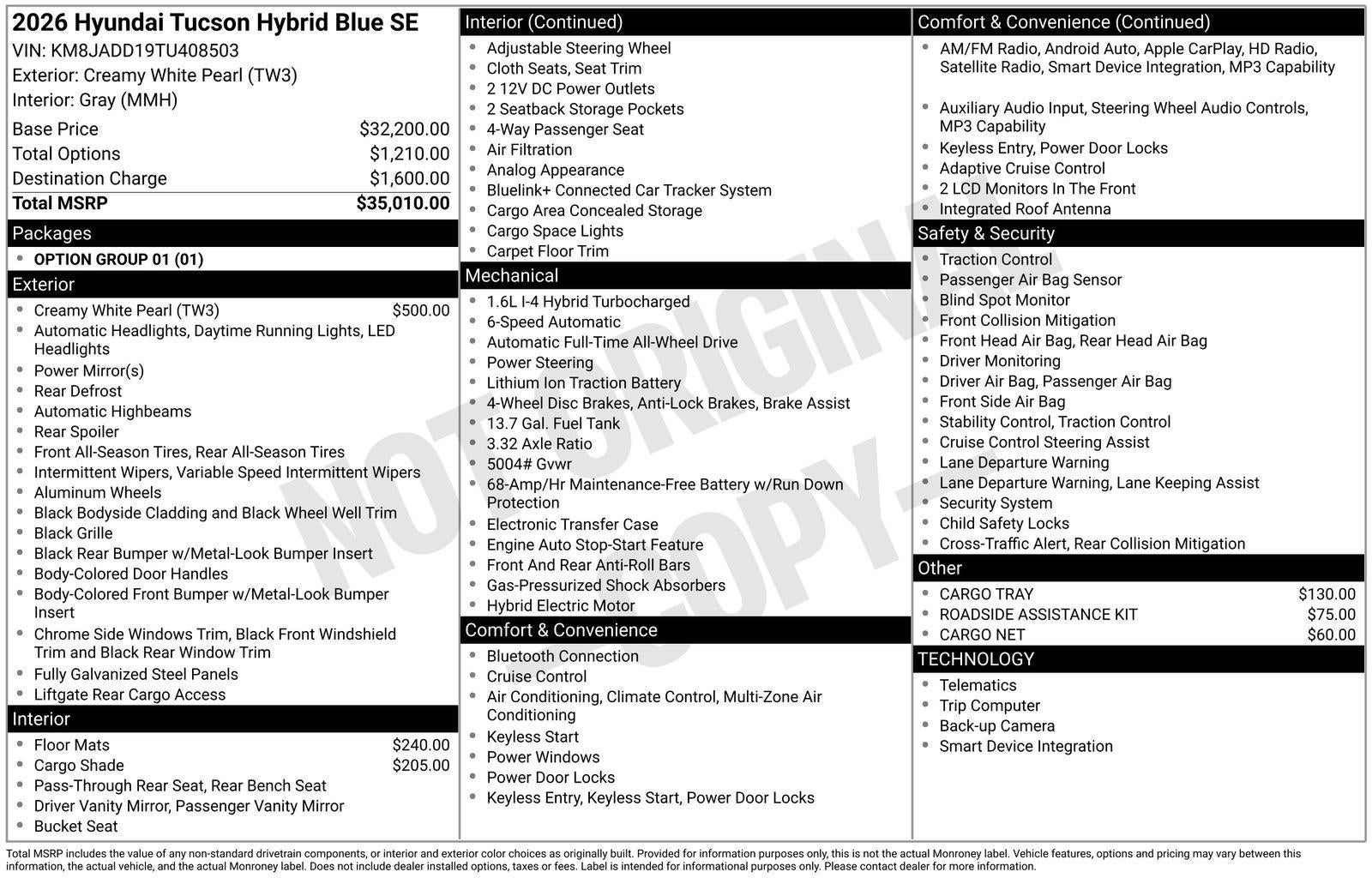 2026 Hyundai Tucson Hybrid Blue