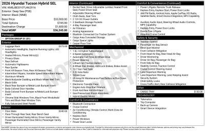 2026 Hyundai Tucson Hybrid SEL