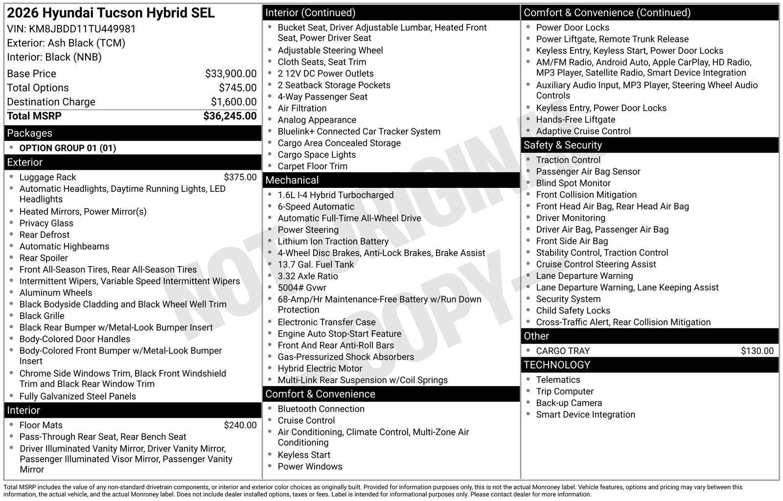 2026 Hyundai Tucson Hybrid SEL
