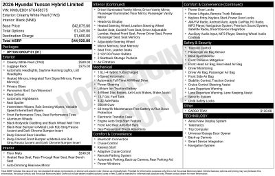 2026 Hyundai Tucson Hybrid Limited