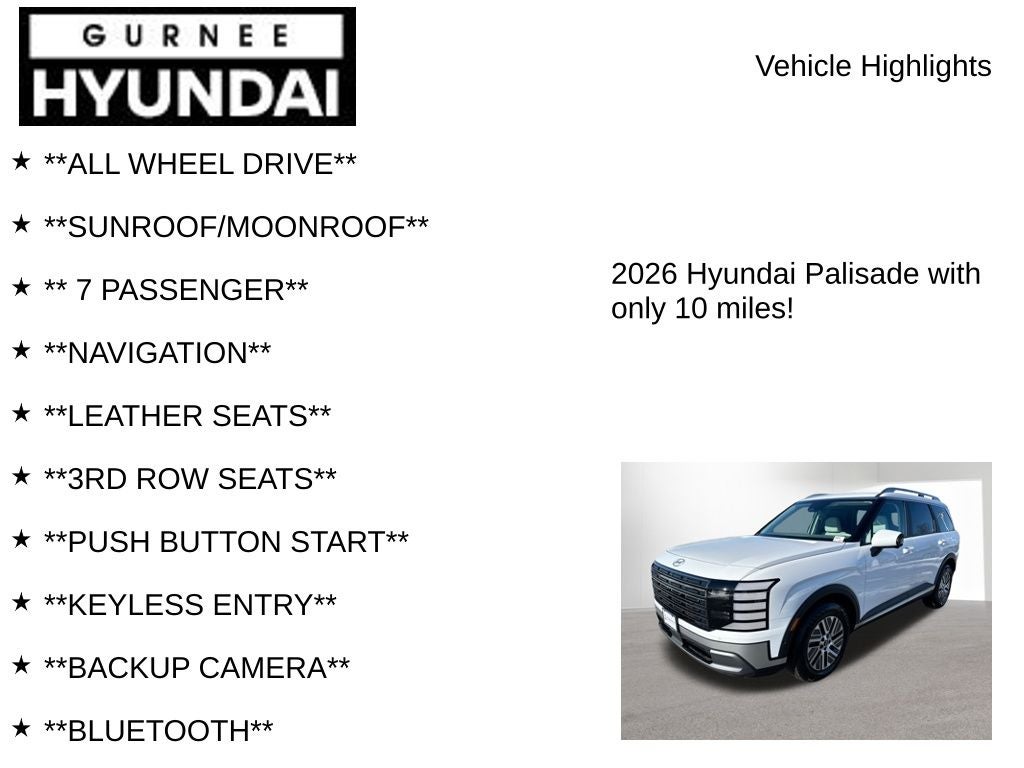 2026 Hyundai Palisade Hybrid SEL Premium 7 Passenger
