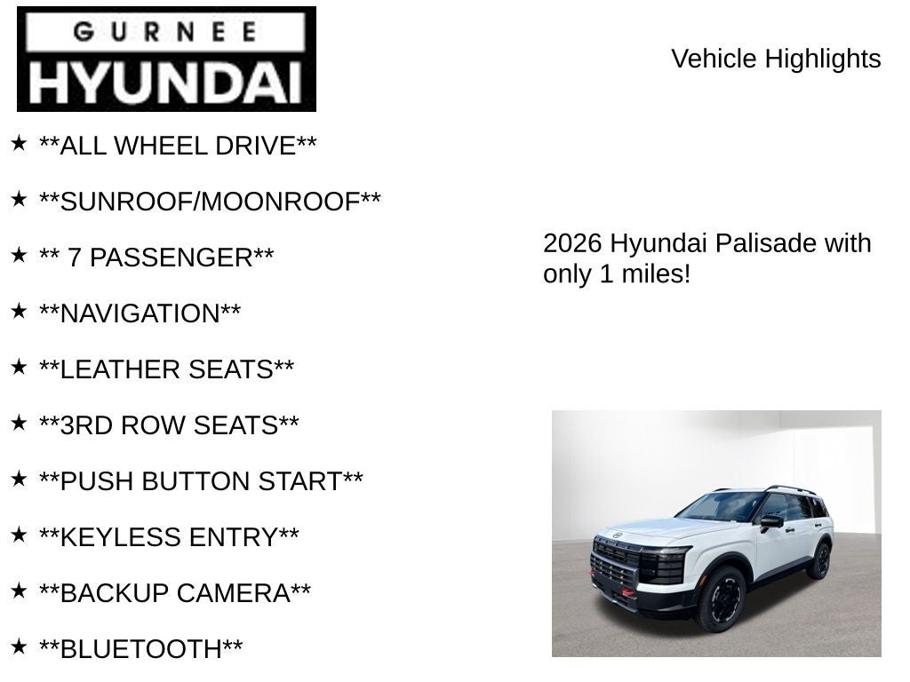 2026 Hyundai Palisade XRT Pro