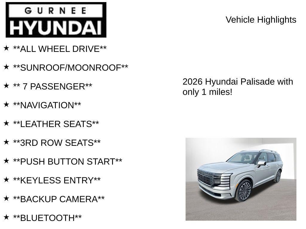 2026 Hyundai Palisade Calligraphy