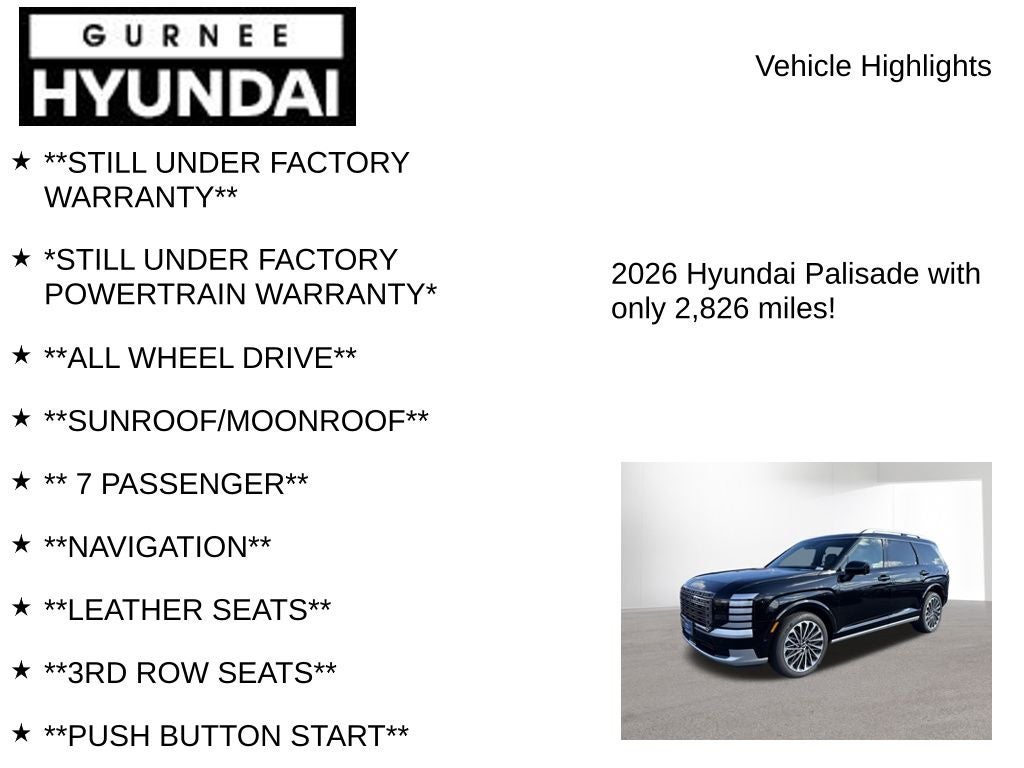 2026 Hyundai Palisade Calligraphy