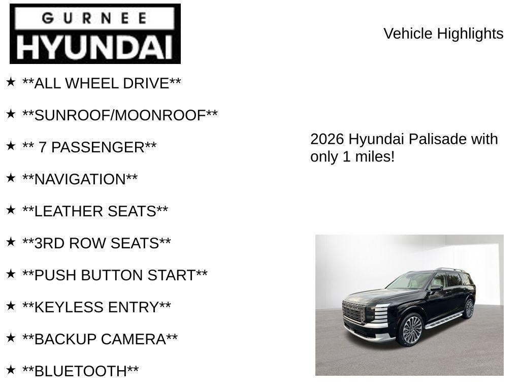2026 Hyundai Palisade Calligraphy