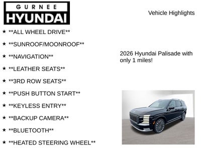2026 Hyundai Palisade Calligraphy