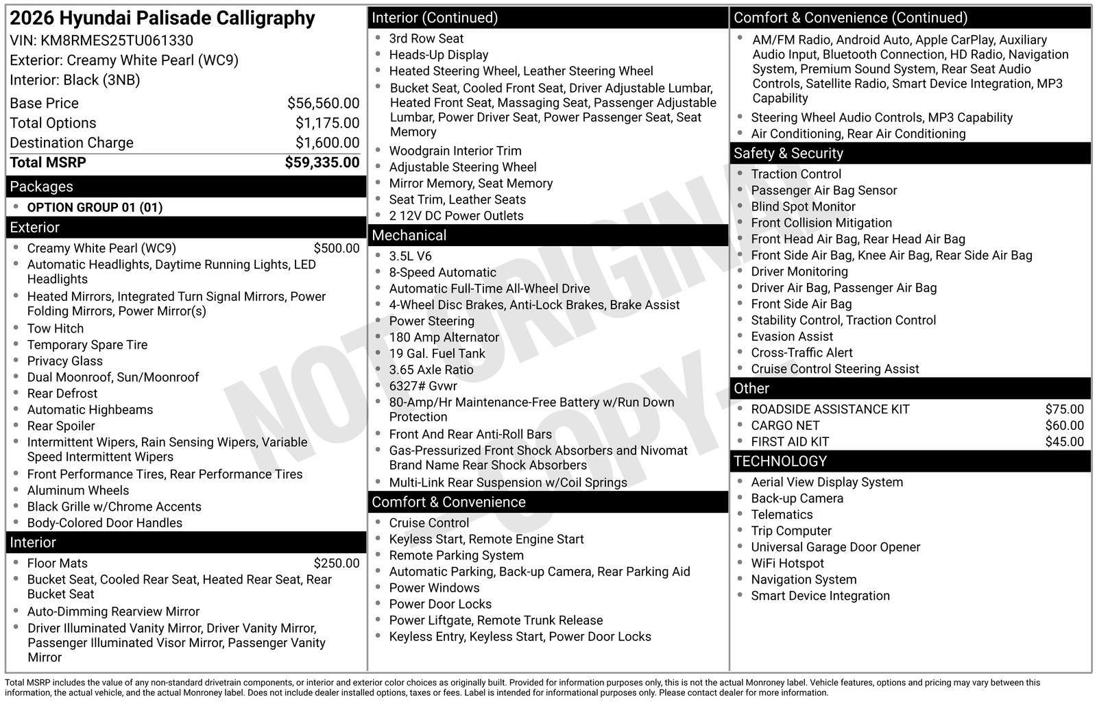 2026 Hyundai Palisade Calligraphy
