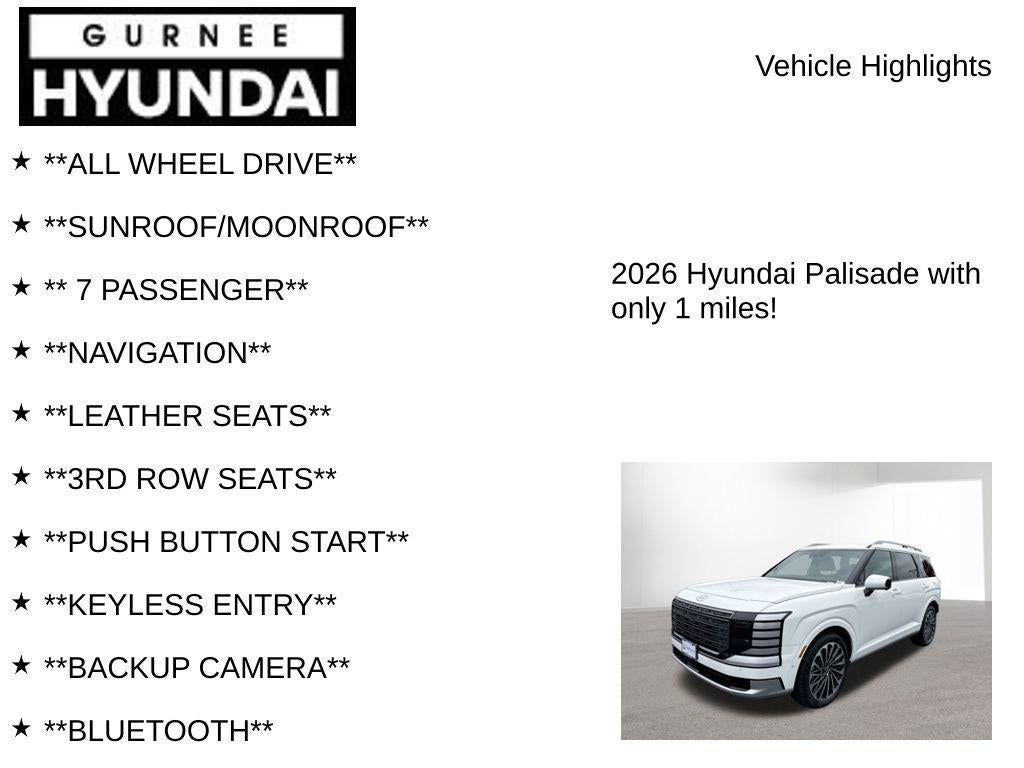 2026 Hyundai Palisade Calligraphy