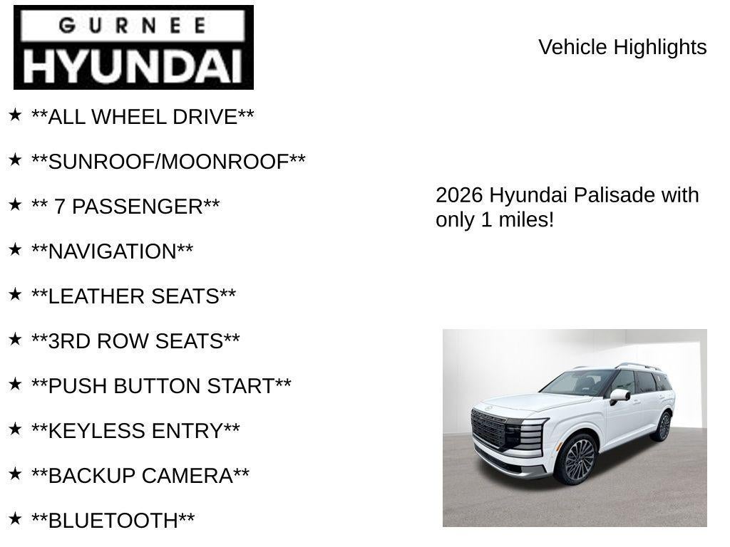 2026 Hyundai Palisade Calligraphy