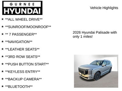 2026 Hyundai Palisade Calligraphy