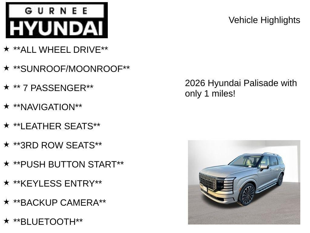 2026 Hyundai Palisade Calligraphy