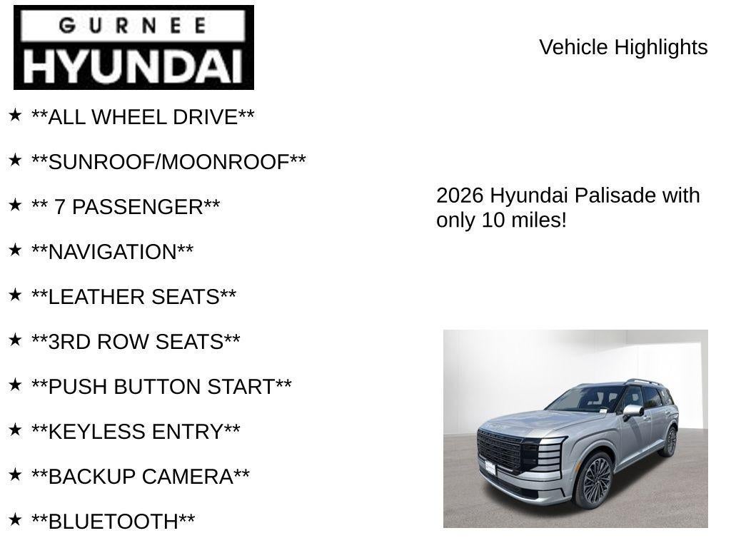2026 Hyundai Palisade Calligraphy