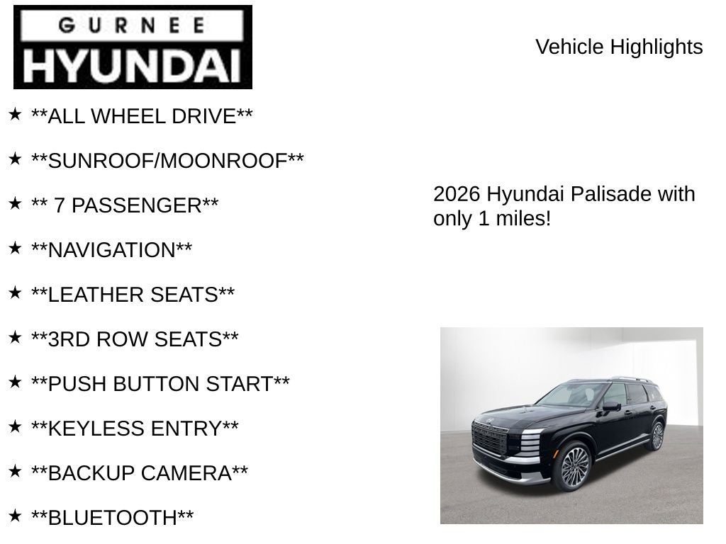 2026 Hyundai Palisade Hybrid Calligraphy