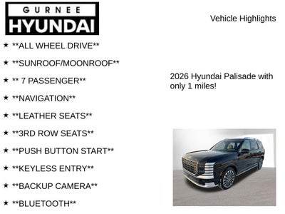 2026 Hyundai Palisade Hybrid Calligraphy