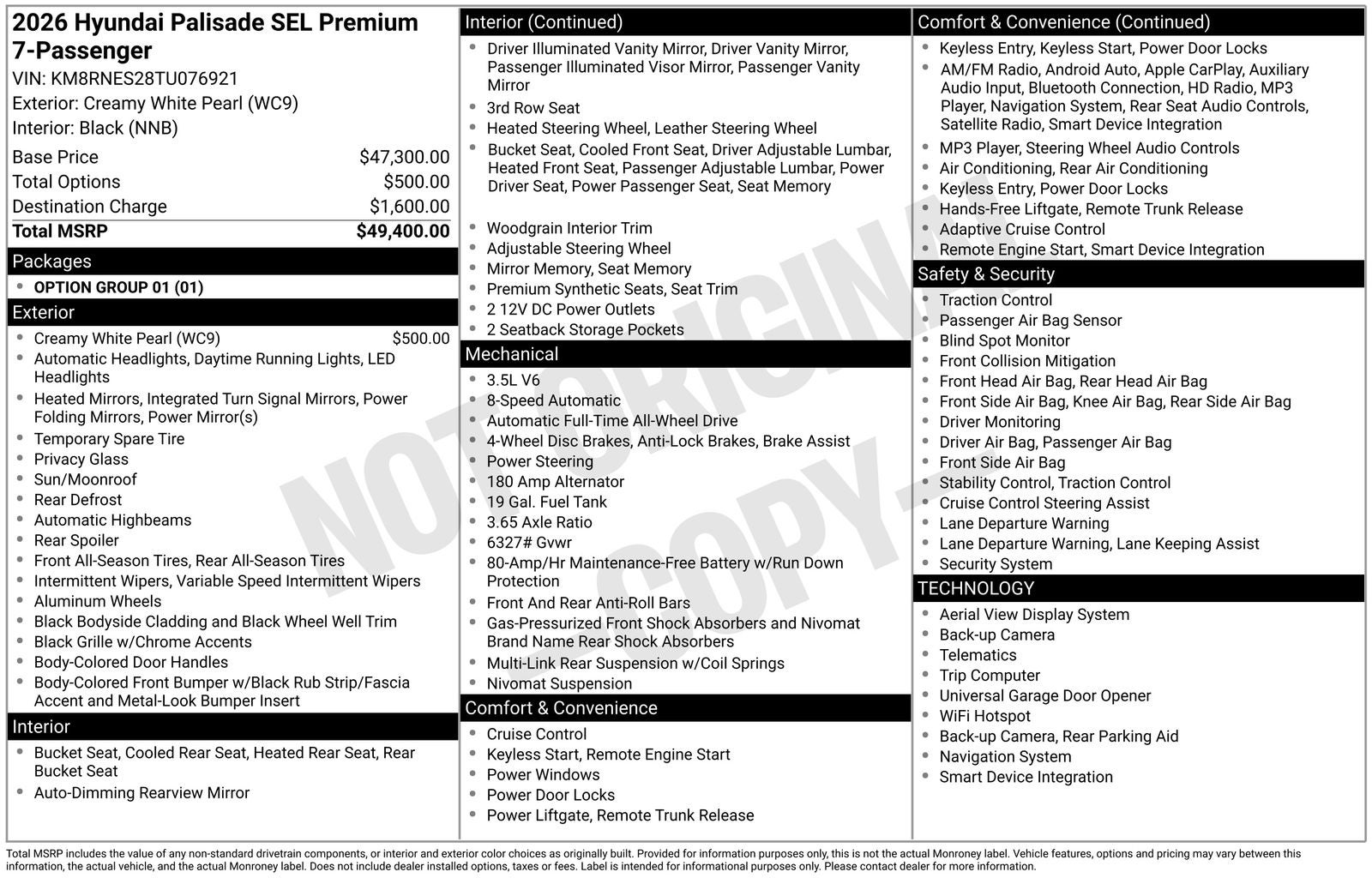 2026 Hyundai Palisade SEL Premium 7 Passenger
