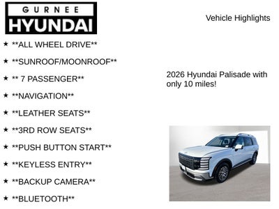 2026 Hyundai Palisade SEL Premium 7 Passenger