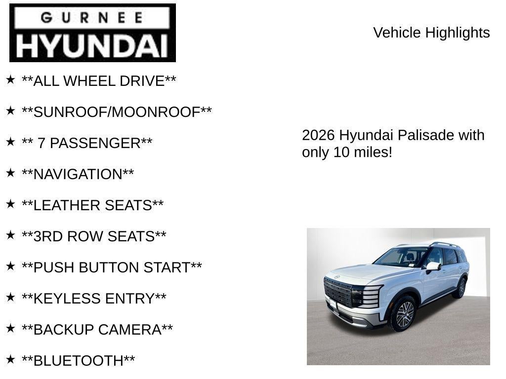 2026 Hyundai Palisade SEL Premium 7 Passenger