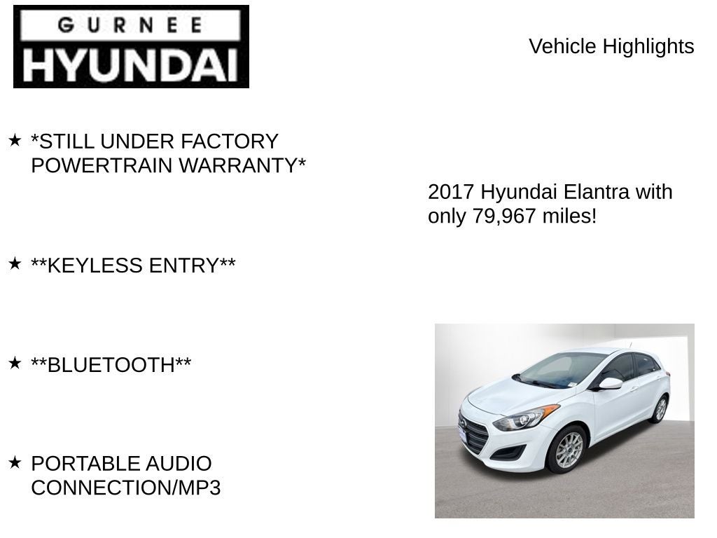 2017 Hyundai Elantra GT Base