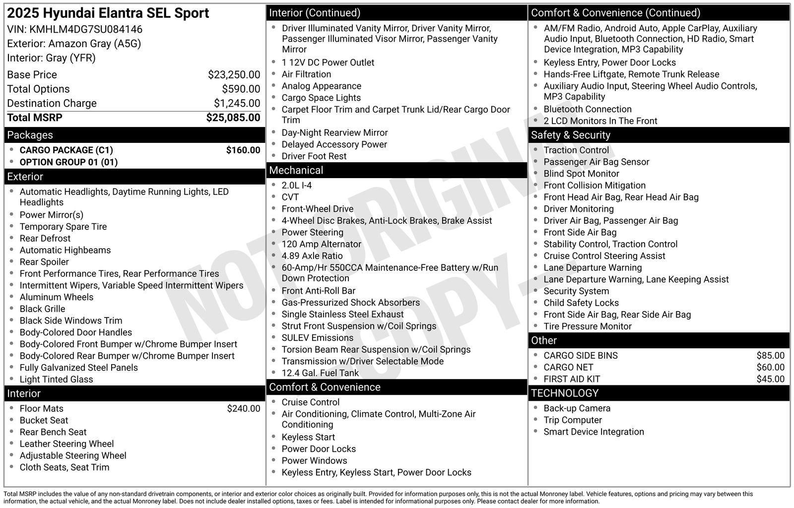 2025 Hyundai Elantra SEL Sport