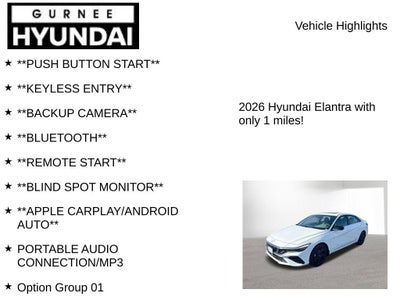 2026 Hyundai Elantra SEL Sport