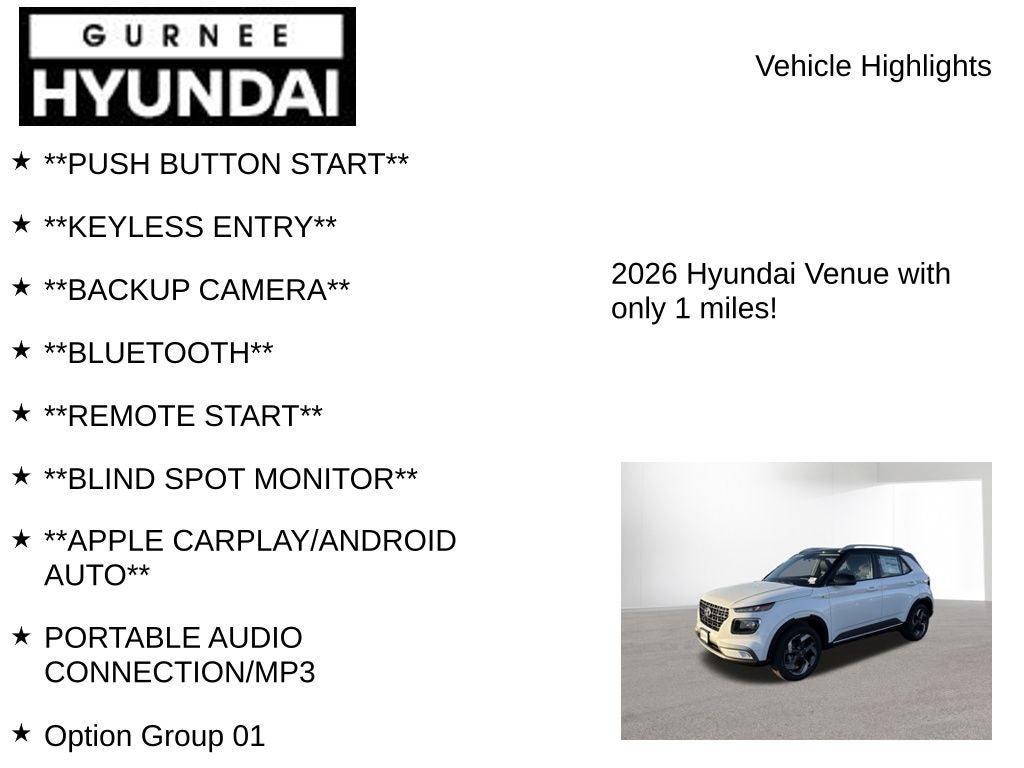 2026 Hyundai Venue SEL