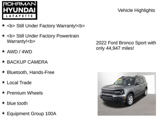 2022 Ford Bronco Sport Base