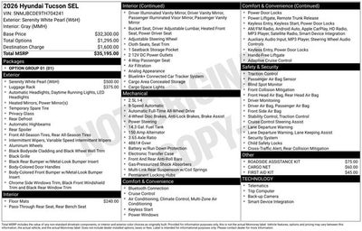 2026 Hyundai Tucson SEL AWD
