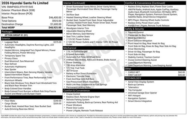 2026 Hyundai Santa Fe Limited AWD